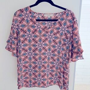 Loft size M floral dressy top